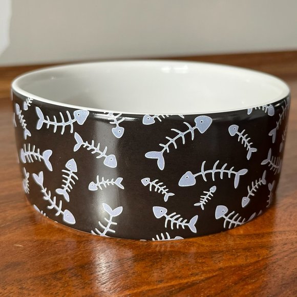 Lang "C is for Cat" Second Thoughts Cat Food Bowl 2005 Unused Ceramic Humor - Picture 7 of 14